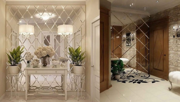 Dinding berlapis kaca cermin